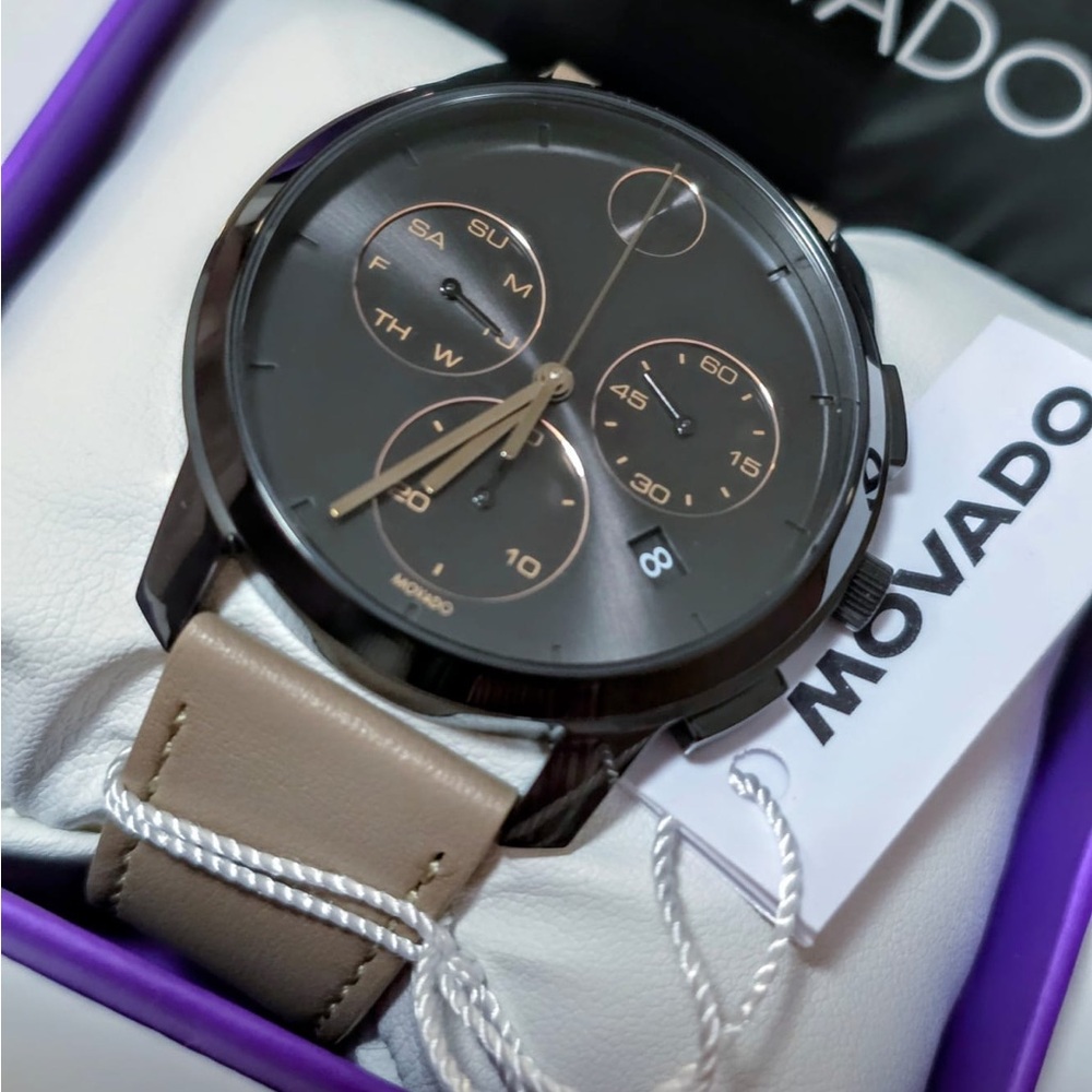 Movado Bold Thin Chrono Swiss Made Mens Watch